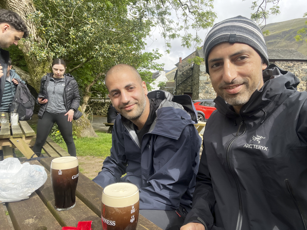 Drinking beer in Wasdale Head